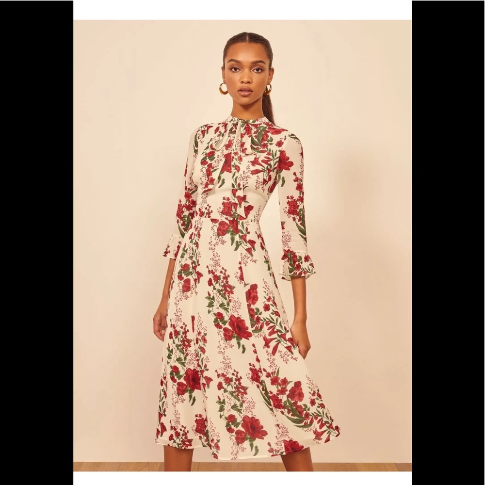 Reformation Castel Georgette Dress